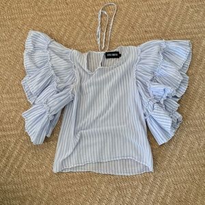 Stripe ruffle top